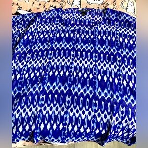 H&M sheer blue flower viscose top size 10